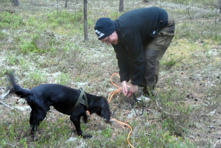 Apporter med snöre – var inte så mycket roligare än tidigare tyckte Santos.