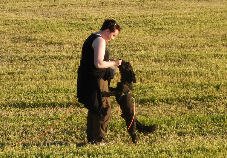 Santos belönas av matte Loella.