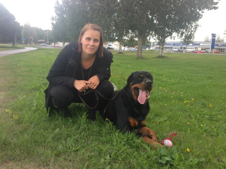 Stina Furberg och Ozzy.