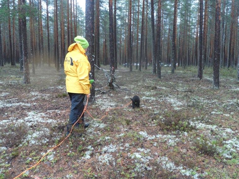 Kia Nyberg och cockerpoon Meja.