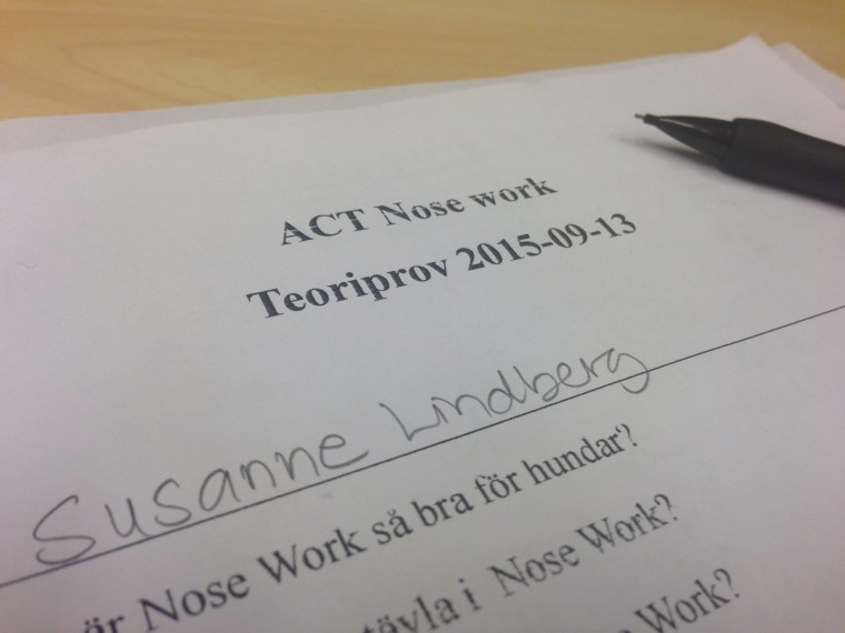 Länge sedan man satt med ett prov i skolbänken. Men det gick fint.