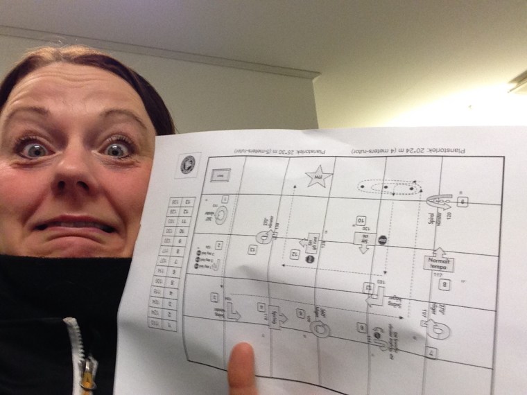 Nerverna slog till när jag såg banskissen på tävlingsplatsen.