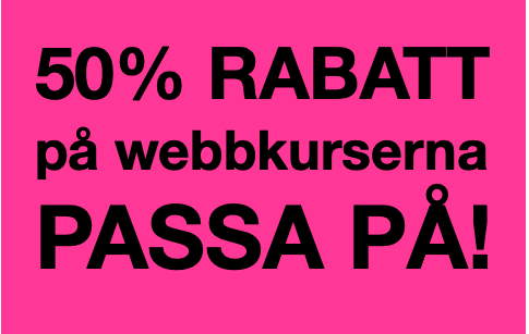 Passa på: 50% rabatt på alla webbkurser i juli